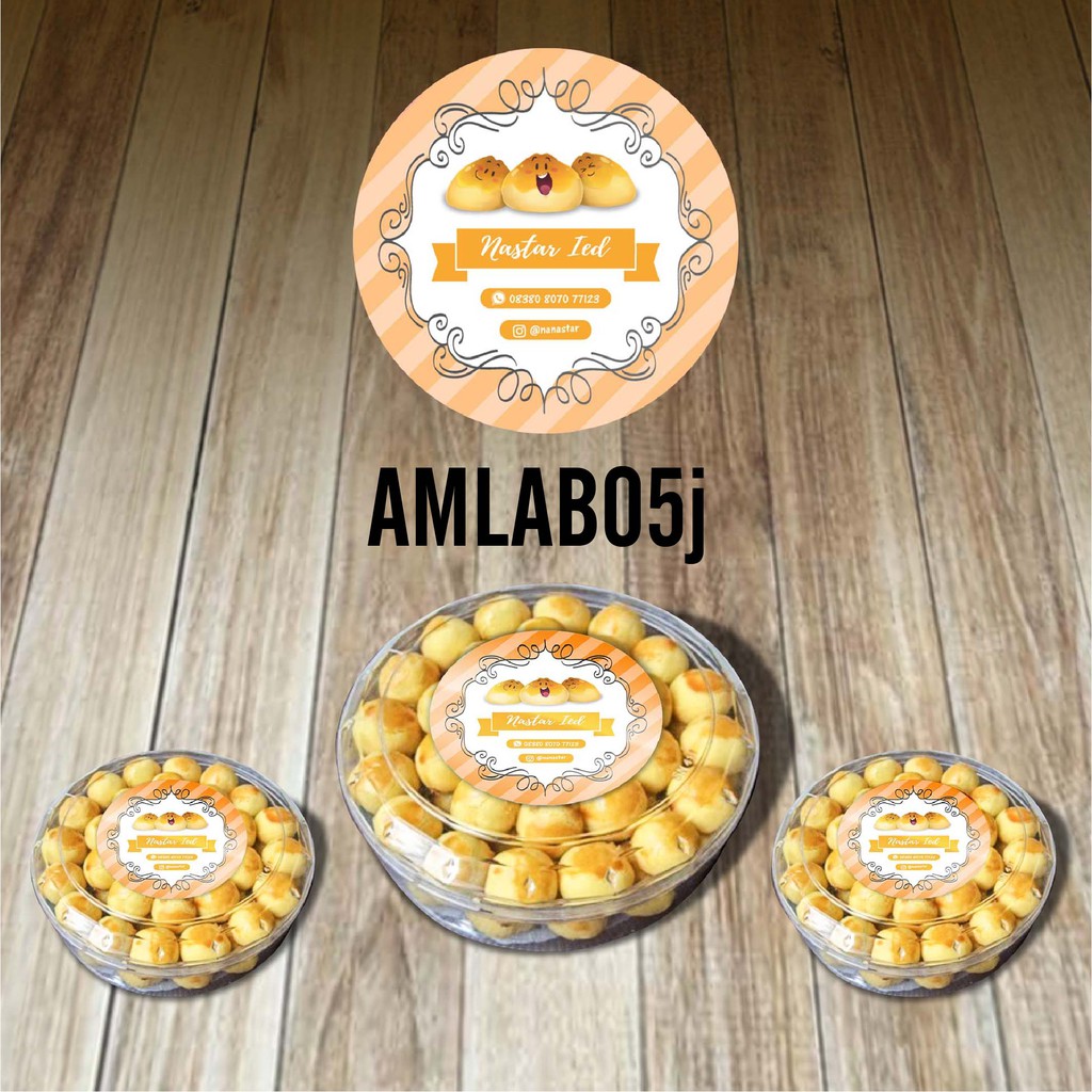 

Hanabi STIKER LABEL KEMASAN / STICKER LABEL KUE KERING AMLAB05G