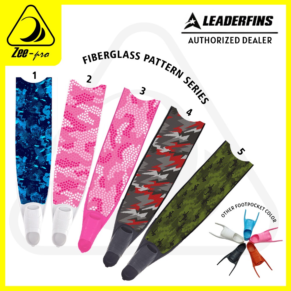 Long fin Leaderfins Fiberglass Epoxy Cells Green Freediving Spearfish