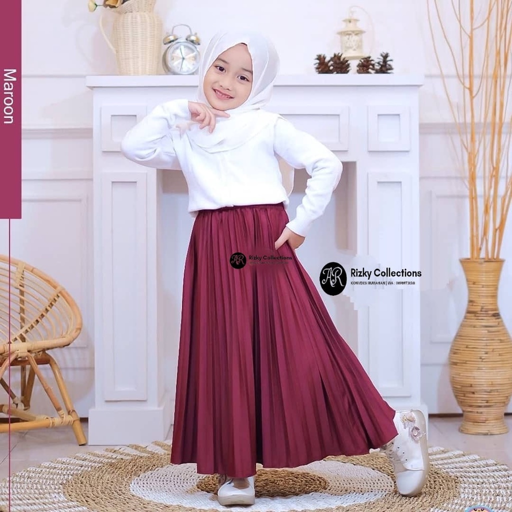 Rok Anak Tali Lonceng 4-12 tahun M L XL XXL TRENDY MASA KINI / ROK ANAK PLISKET TALI LONCENG  / ROK ANAK PEREMPUAN / ROK ANAK REMAJA