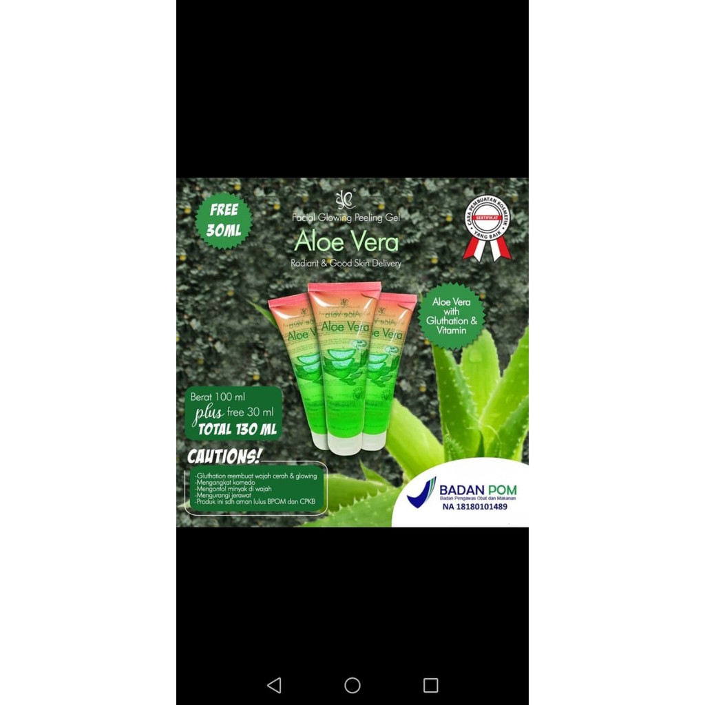 syb aloevera facial glowing peeling gel
