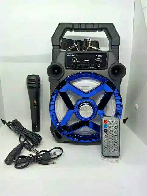 SPEAKER BLUETOOTH FLECO F1833 BONUS MIC KARAOKE/SALON AKTIF WIRELESS MP3 SUPER BASS PREMIUM USB LED