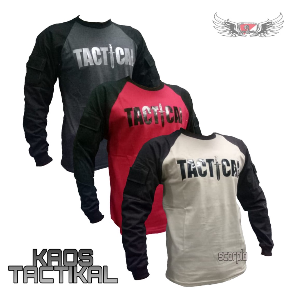 Kaos Tactikal Pria Lengan Panjang  - Scorpio Army