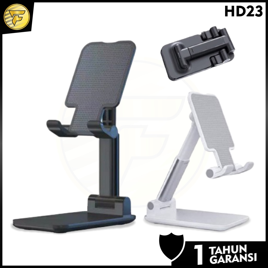 HD23 Stand Holder lipat folding desktop Phone Liftable Foldable Universal penyangga HP original