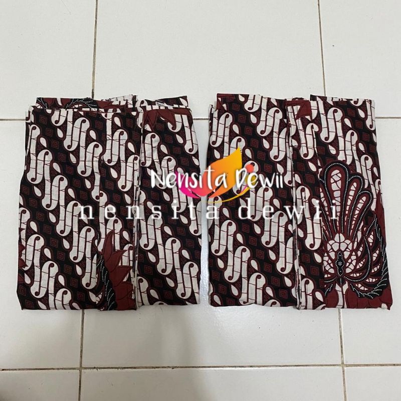 Set Jarik Instan + Blangkon Solo / Parang Garuda, Cokelat