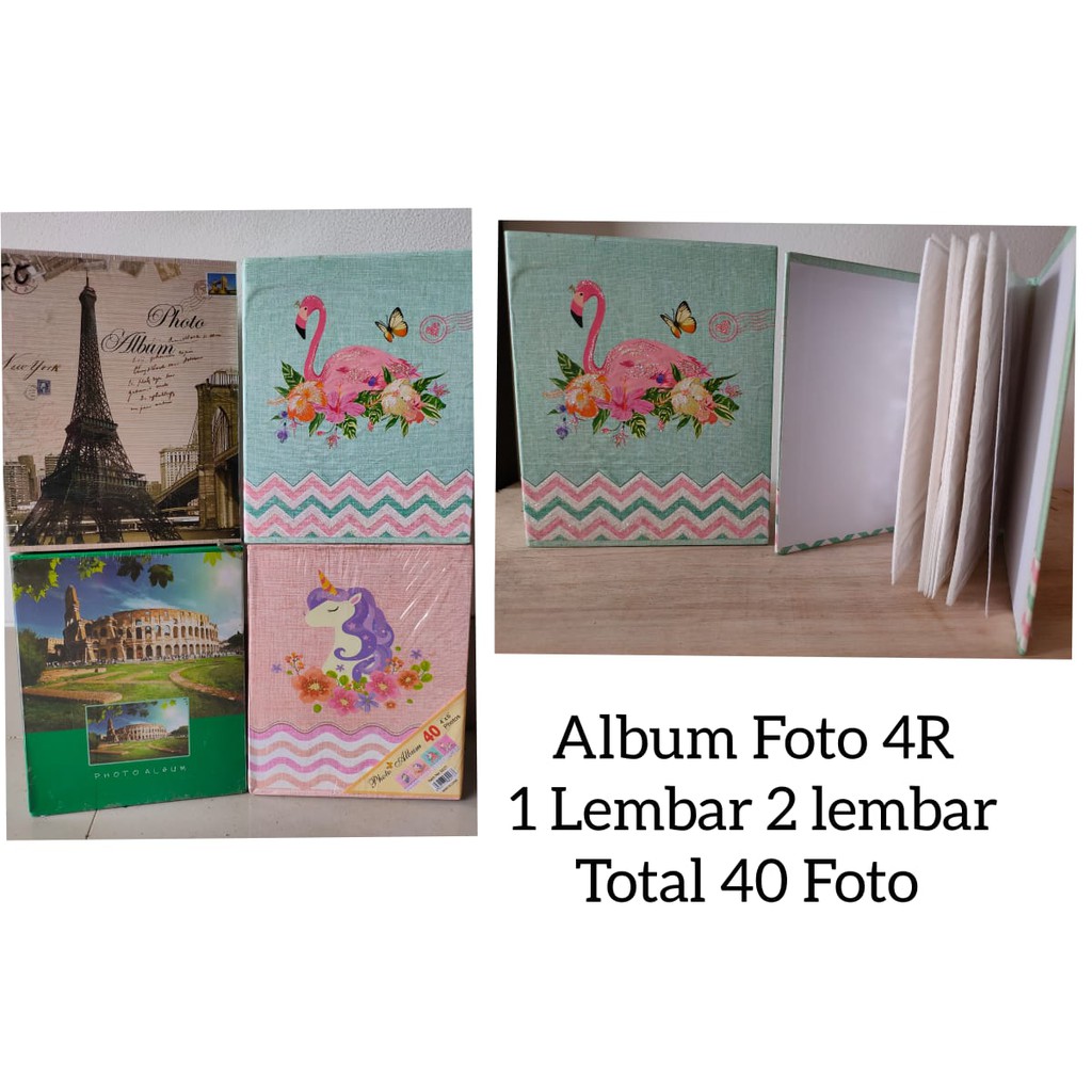 

album foto flaminggo atau vintage kecil isi 40 foto ukuran 4R