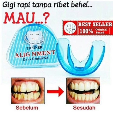 PROMO alat perapi gigi tonggos renggang tanpa behel permanen teeth trainer alignment original 100%