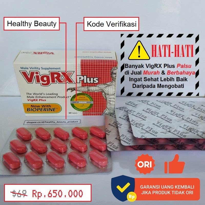 VIGRX PLUS Original Asli With Authentic Code Promo Obat Herbal Pria