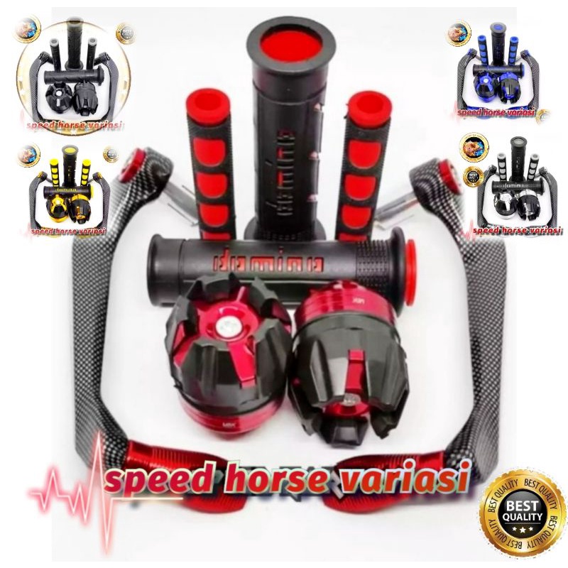 Paket 4in1 Paket 4 item paket murah Handgrip sisik plus jalu as plus Proguard Sabit+Karet Handle Universal untuk semua motor