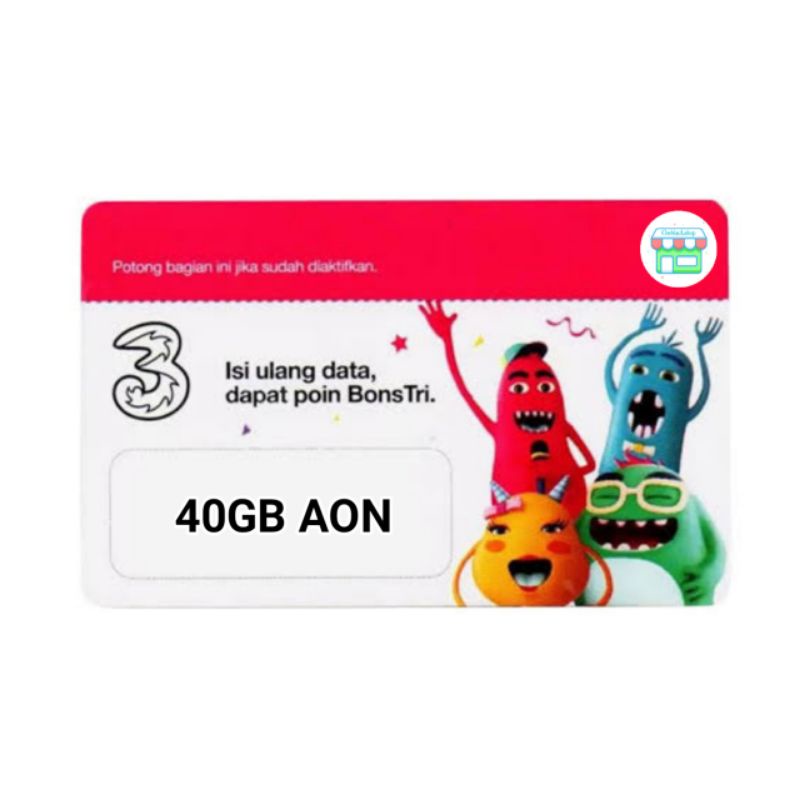 VOUCHER TRI AON 40GB NASIONAL