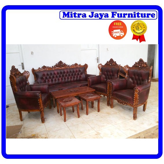 SOFA JATI ROMAWI 3111 FREE MEJA