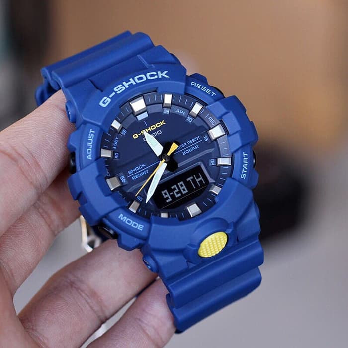 Jam Tangan Pria Casio G-Shock GA-800SC 2 800 SC Blue Original BM