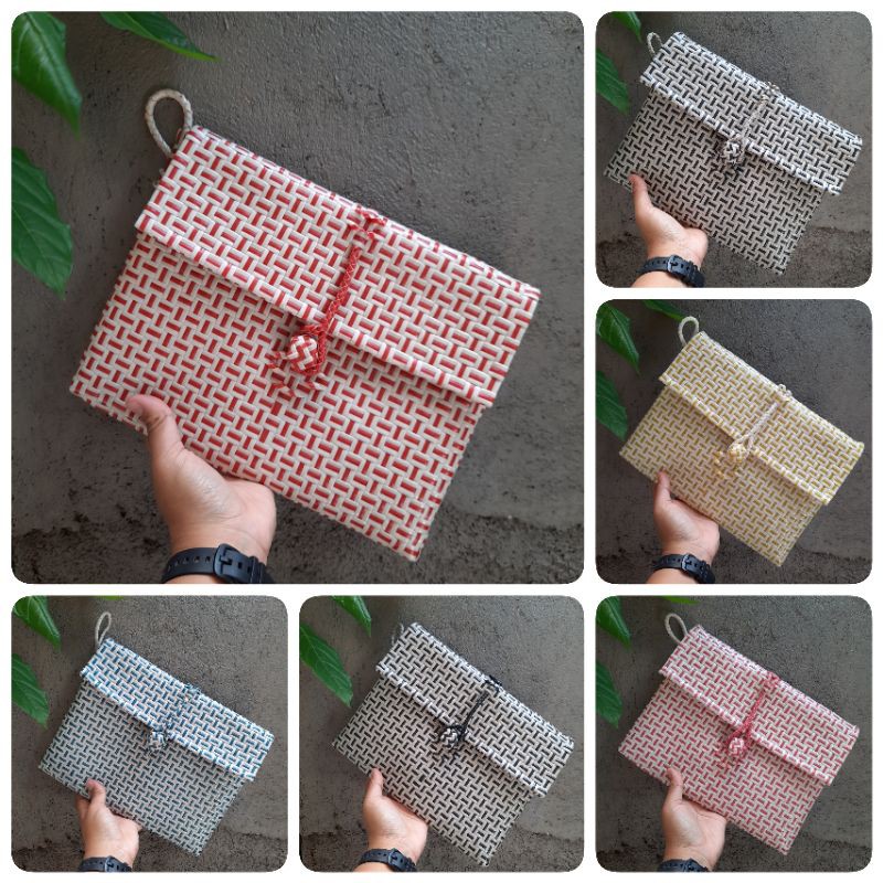 [BISA COD] Dompet Wanita Murah/ Dompet Anyaman Plastik Murah/ Clutch Wanita Jelly