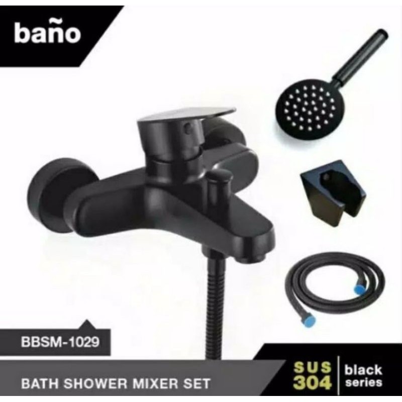 Kran bathtub hower set panas dingin sus 304 / kran shower panas dingin hitam