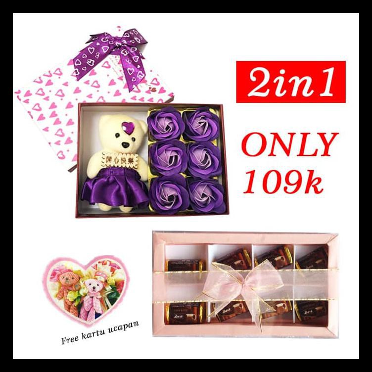 

PROMO 2IN1 BUNGA VALENTINE - KADO VALENTINE - COKLAT VALENTINE CPV02 BERKUALITAS
