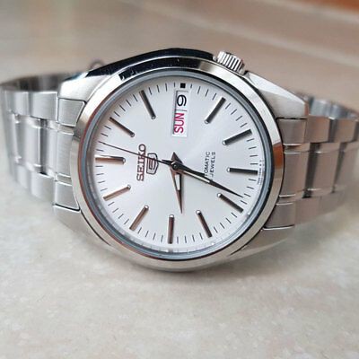 Seiko 5 SNKL41K1 Jam Tangan Pria Original Automatic SNKL41 Putih 37mm Bisa Couple