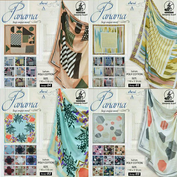 Jilbab Hijab Segiempat Premium motif - Kerudung segi empat kotak Square Jilbab Syari Syar i wanita
