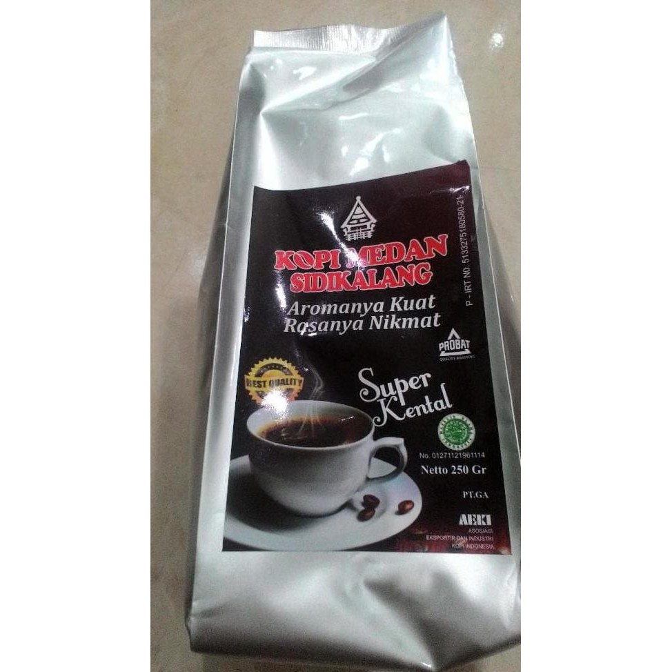 

Kopi Medan Sidikalang arabica. robusta. nikmat. mantap. kental.