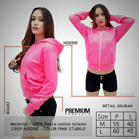CROP HOODIE jacket PINK