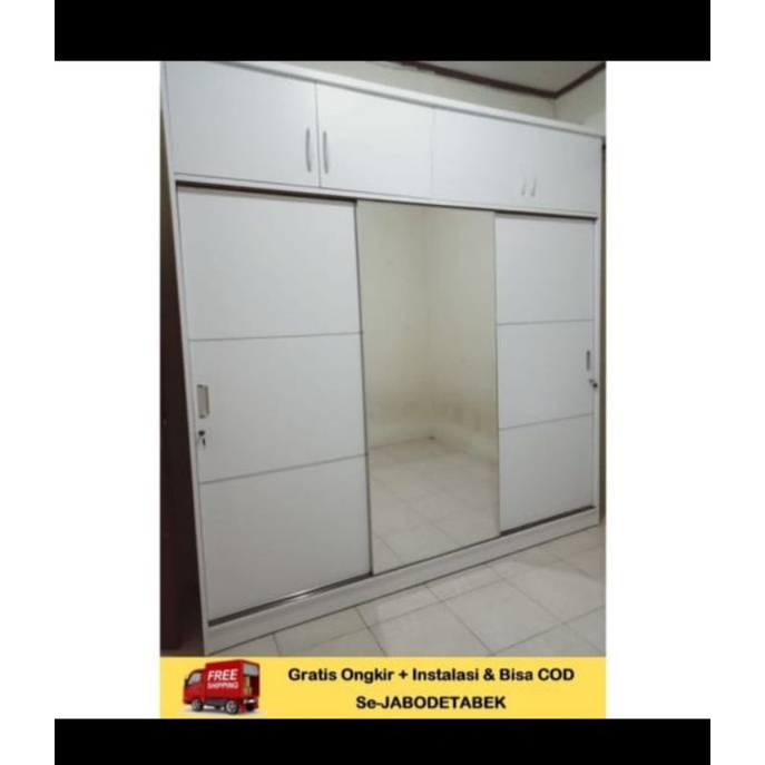 Lemari sliding pintu 3/ sliding kaca