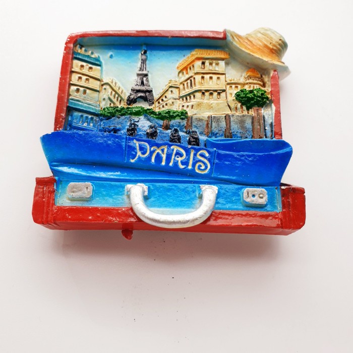 3D Fiber Souvenir Negara magnet Kulkas Tempelan kulkas PARIS koper