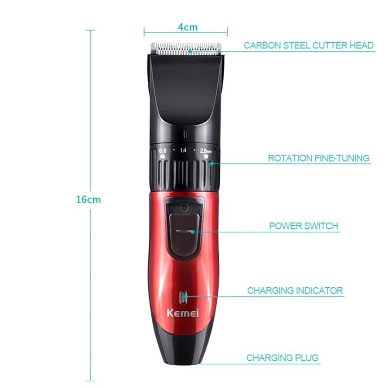 Kemei KM-730 Alat Cukur Portable Electric Hair Trimmer Shaver