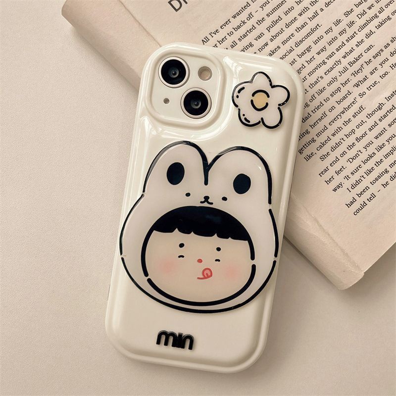 Soft Case Hp Gambar Kartun Kelinci Untuk iPhone 12 / 13 / 11promax / X / Xs Max / Xr ohwp