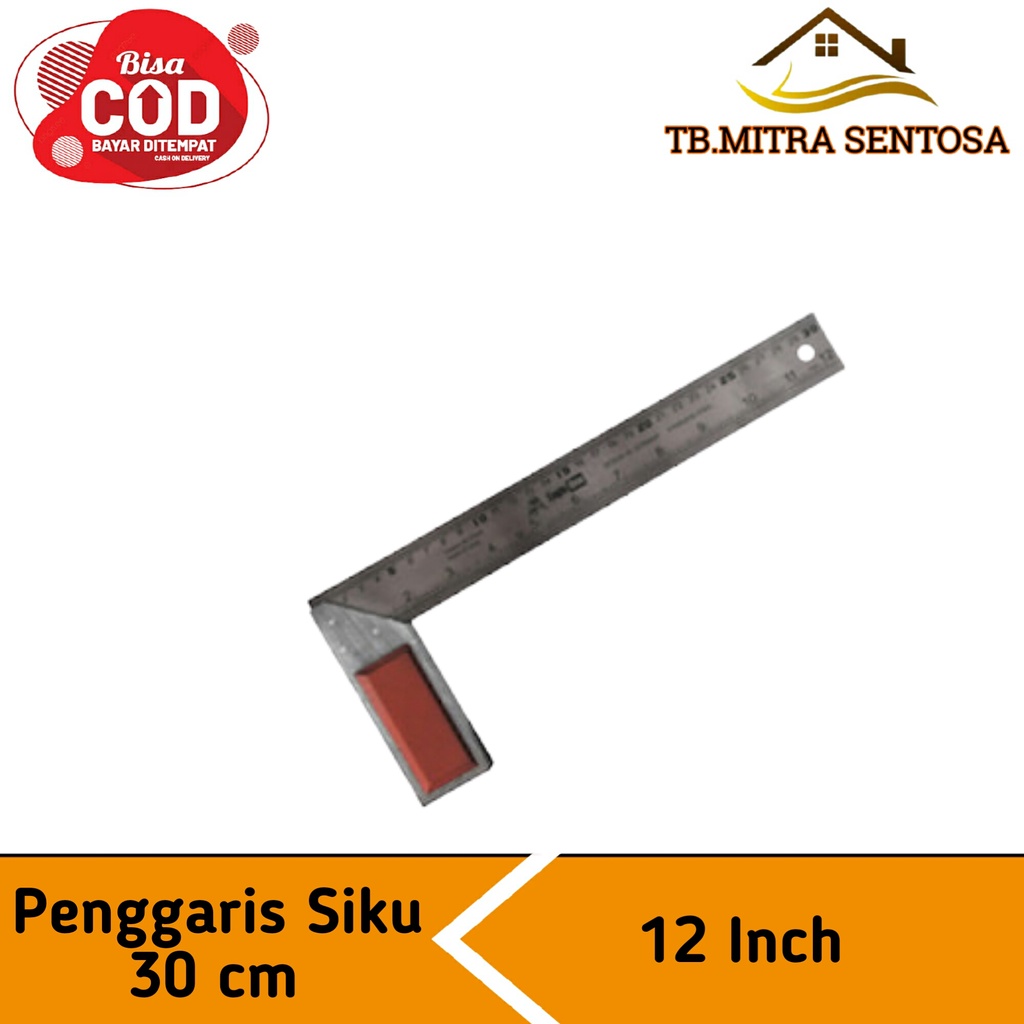 

Penggaris Siku Tukang 30cm 12 inch Tebal