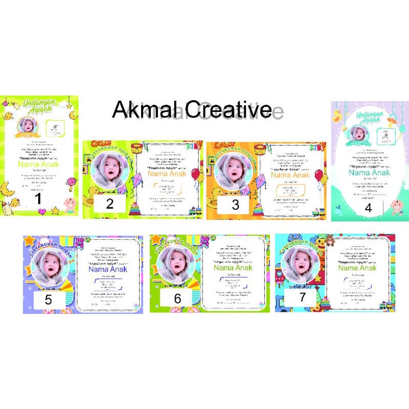Undangan Aqiqah Tasyakuran Anak Kelahiran bayi