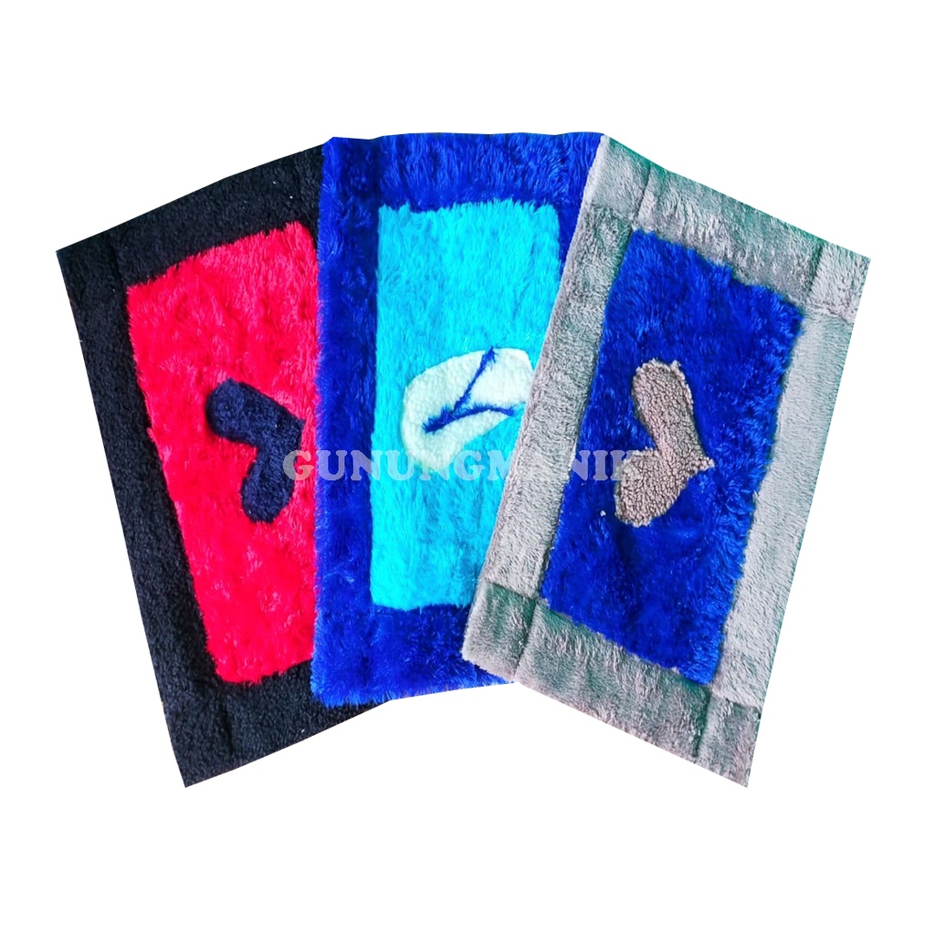 LAP KESET BULU UKURAN 40X60 CM TERMURAH keset bulu tebal keset kaki keset murah keset bulu safur
