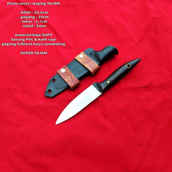Pisau Seset Kulit - Pisau Seset Sisit Daging Tajam Siap Pakai Pisau Kecil Cantik Serbaguna -