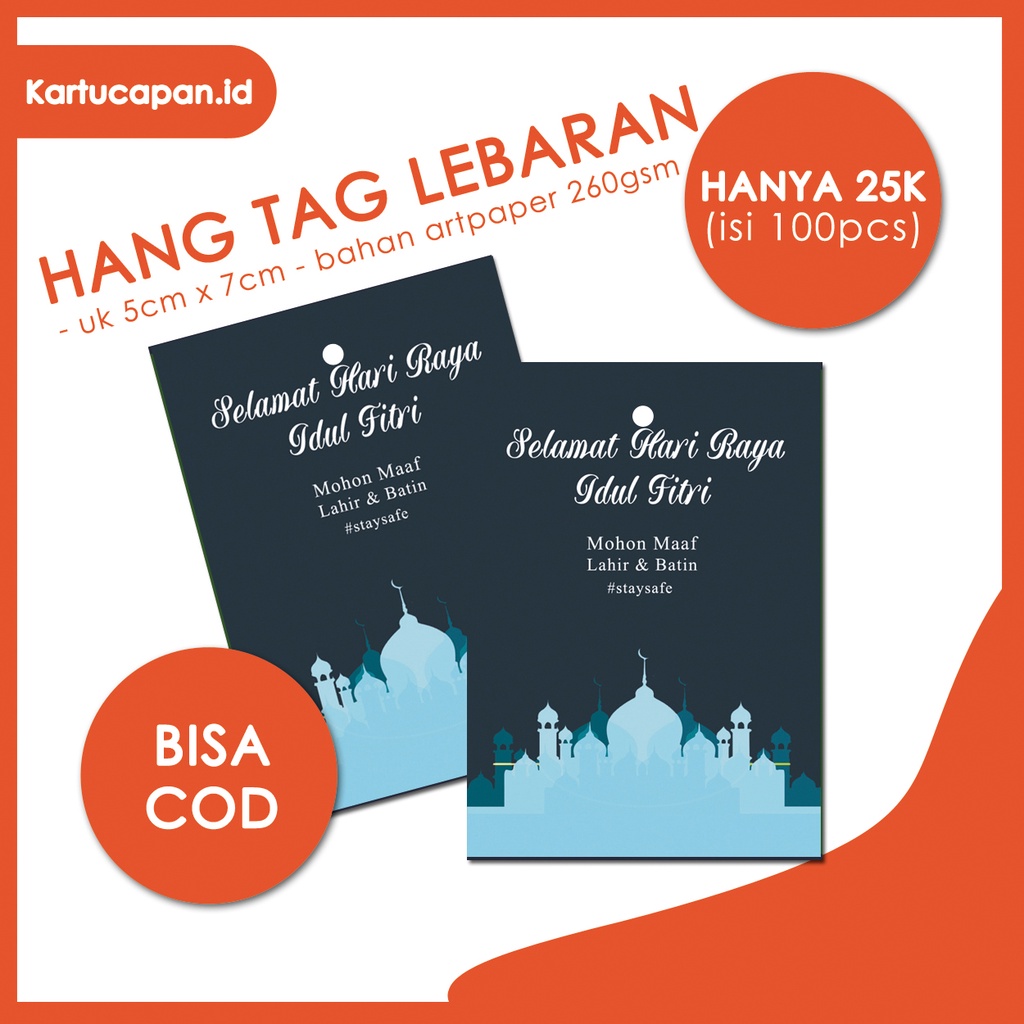 

KARTU UCAPAN SELAMAT IDUL FITRI / EID / LEBARAN / HANG TAG LEBARAN