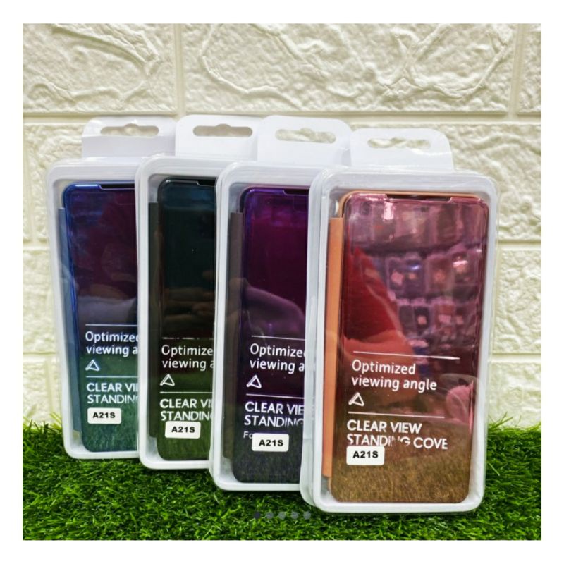 Clear View Flip Standing Cover Mirror Case Samsung A30s, A50s , A50