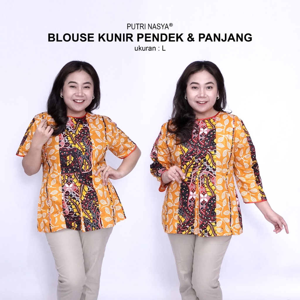 Blouse Batik Big Size LD 140 Wanita Atasan Batik Jumbo L-XL-2L-3L-4L-5L-6L-7L Model Blus Jumbo Kerja Batik / Atasan Big Size Kerja Wanita Kantor Seragam Batik Wanita Super Big / Pakaian Batik Kekinian Terbaru / Baju Batik Wanita Super Big