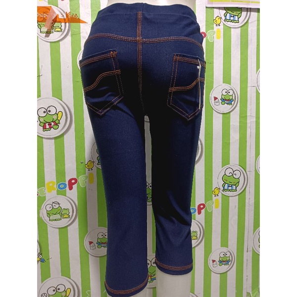 LEGGING WANITA PENDEK DENIM 7/8 UKURAN STANDAR DAN JUMBO/ CELANA LEGGING PENDEK 7/8