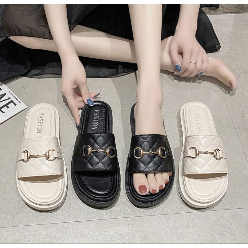 Sandal Fashion Wanita Import Terbaru Premium Quality 2029 Sendal Remaja Cewek Ameena Kekinian PC 554 Bisa Cod