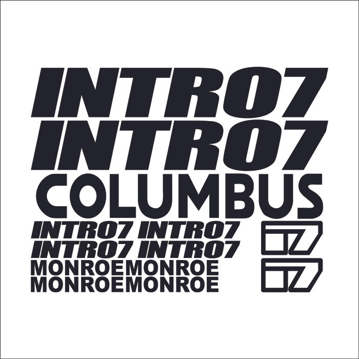 PROMO Stiker Pack Sepeda Intro7 Columbus Monroe - Bicycle Decal Sticker - Hitam Berkualitas