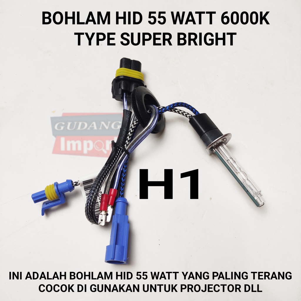 LAMPU HID MOBIL 55 WATT H4 H11 H1 H16 SUPER TERANG