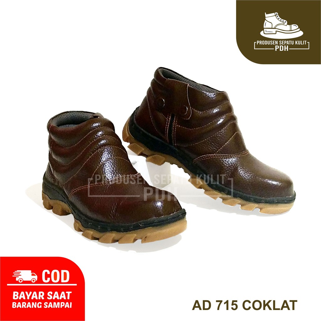 SUPER SALE SEPATU  KULIT SAPI ASLI SAFETY ANTI SLIP OIL RESIST TERKENAL KUALITASNYA – AD 715