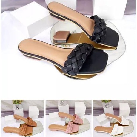 A06 SANDAL KEPANG WANITA / HAK TAHU 3CM LAURA