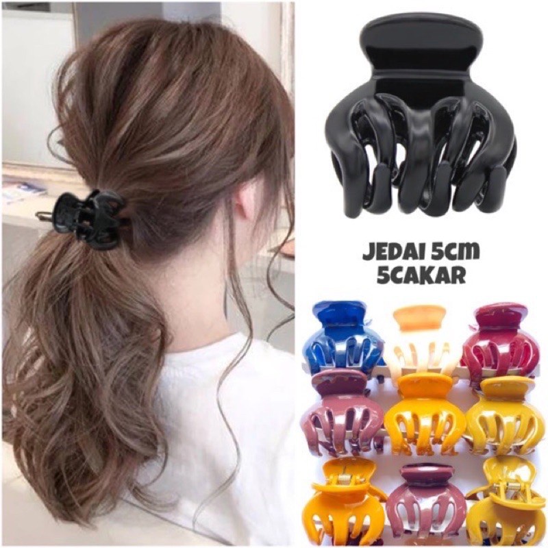 JEDAI JEPIT RAMBUT BADAI JEPITAN 5CM TEBAL ORIGINAL HAIR STYLISH CEPOL HIJAB CEPOLAN KUNCIR PENGIKAT RAMBUT