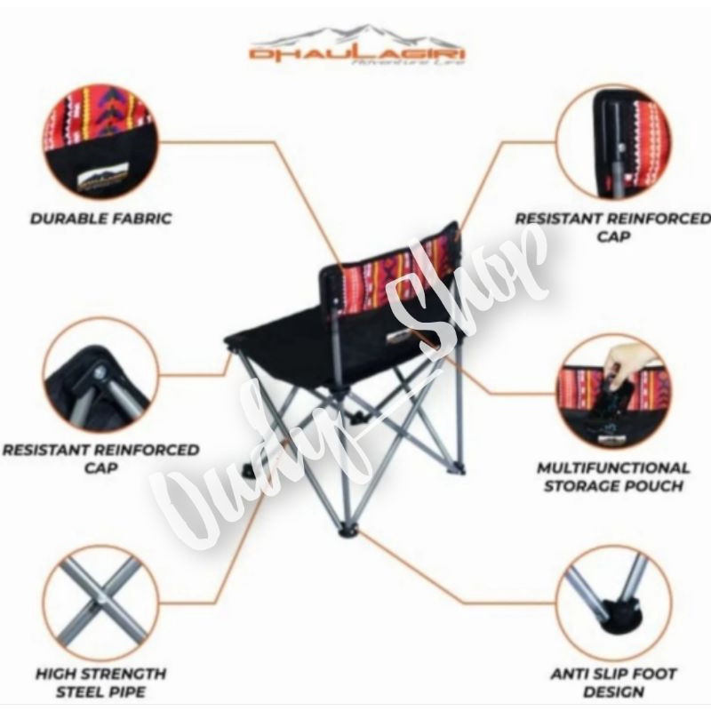 Kursi Bangku Lipat Camping Mancing Folding Chair Ethnic Dhaulagiri FC 300