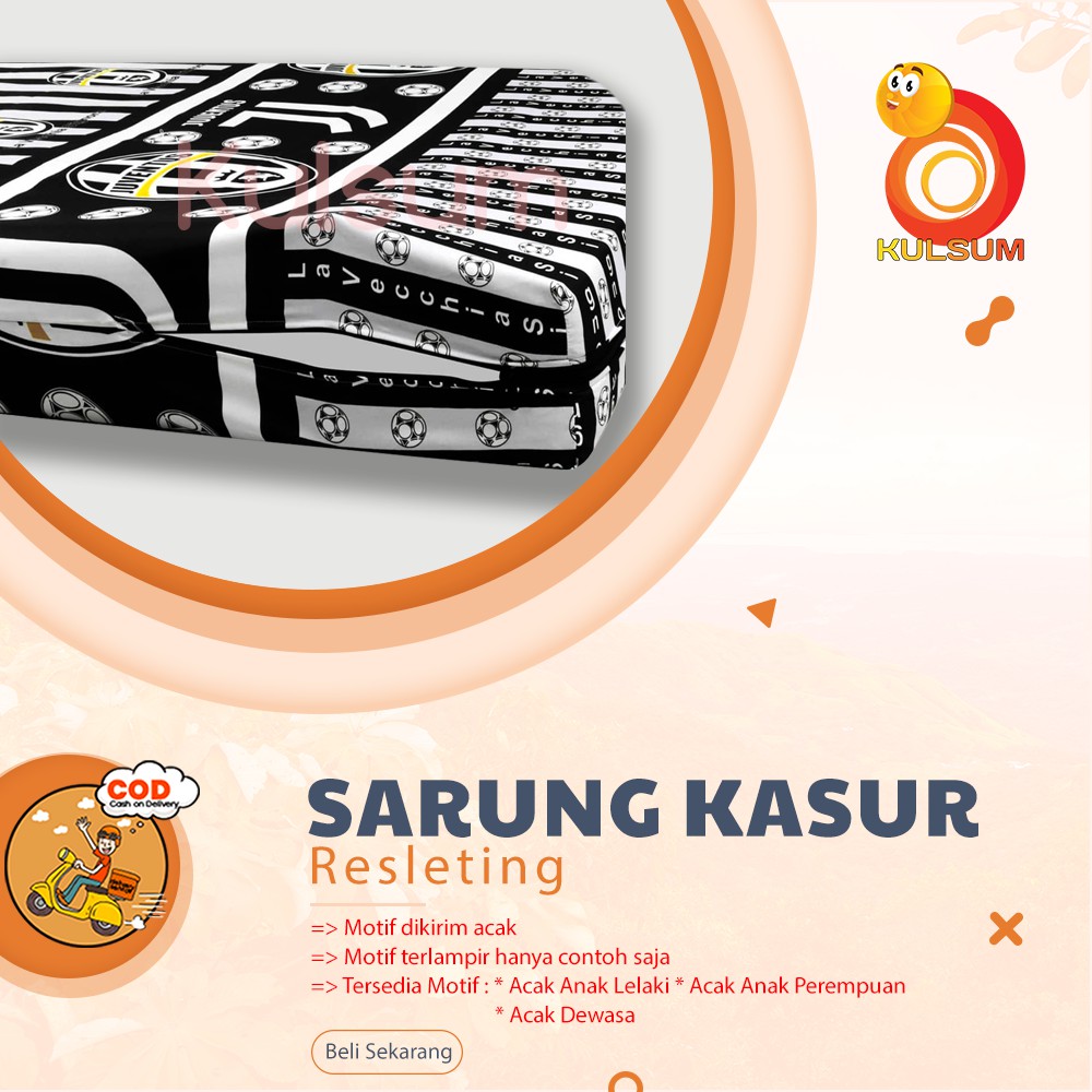 (TERMURAH) Sarung Kasur Busa Resleting |No.4 (90x200)|No.3 (120x200)|No.2 (160x200)|No.1 (180x200)|