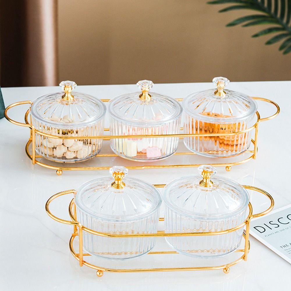 Solighter Salad Plate Luxury Grid Food Storage Preserved Tray Kotak Piring Snack