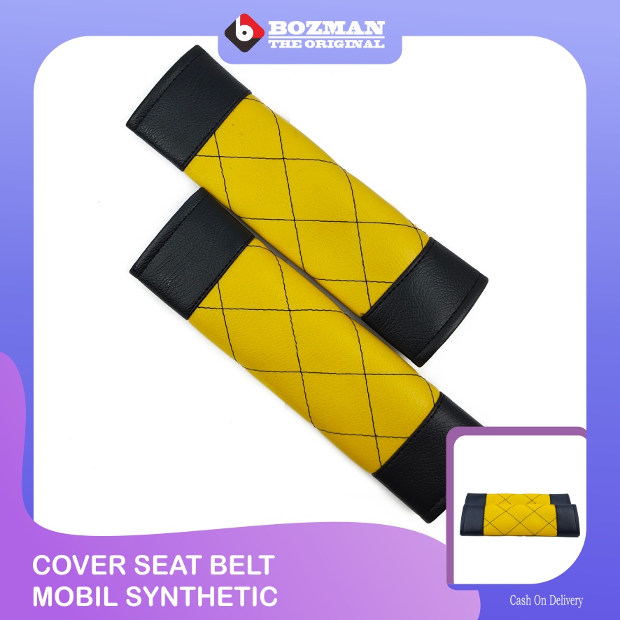 Cover Seat Belt Bahan Kulit Premium (Syntehtic Leather)