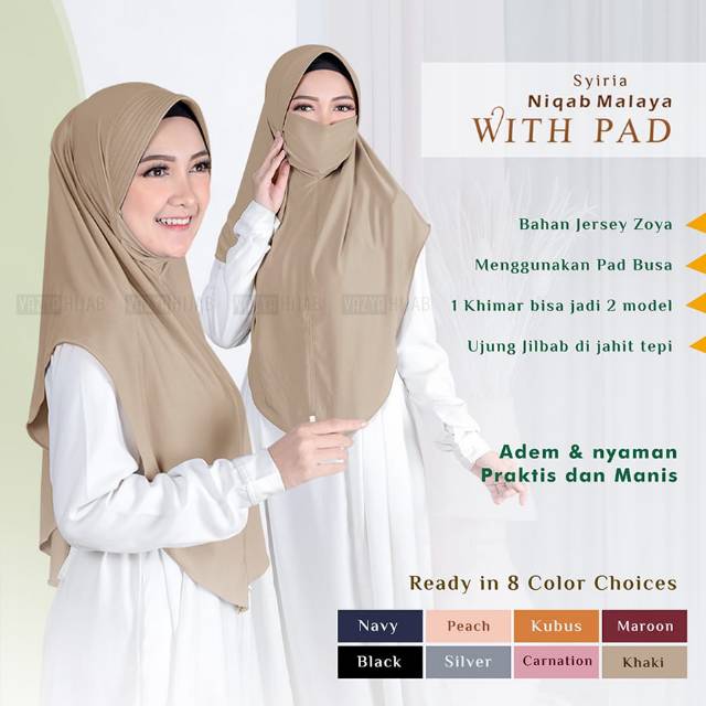 Hijab Syria Malaya Withpad 2in1