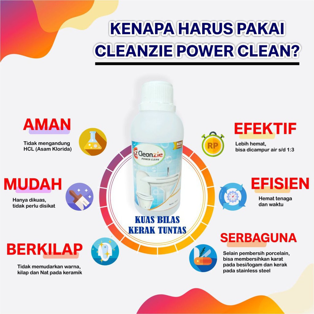 cleanzie power clean pembersih karat dan closet promo COD