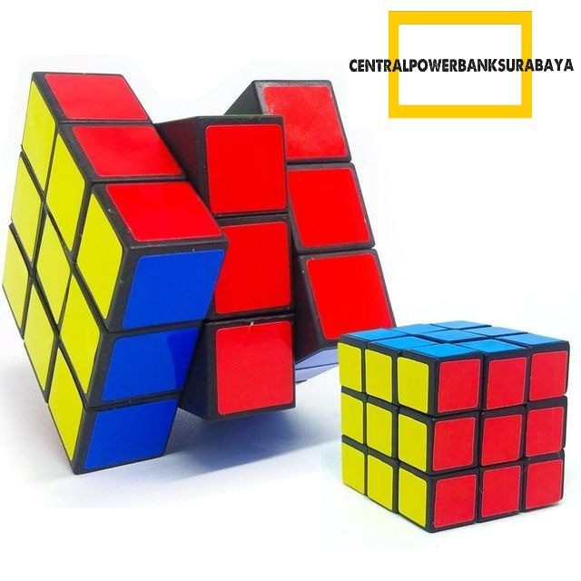 ISI 2 PCS 2 MAINAN EDUKASI PUZZLE RUBIK 3X3 MAGIC CUBE