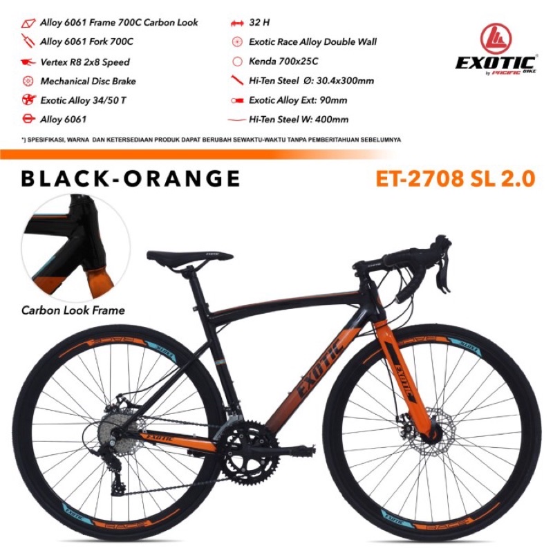 Sepeda balap Roadbike EXOTIC 2708 SL 2.0 New