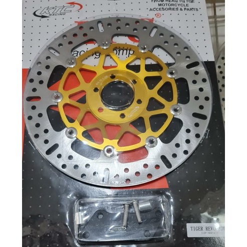 Piringan cakram disc depan TIGER REVO KTC original floating CNC 320mm Gold Tm