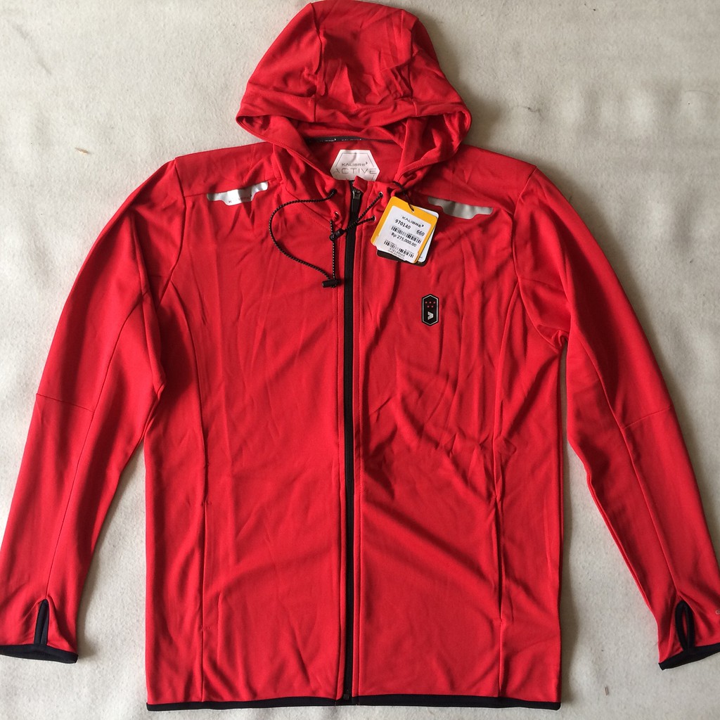 Kalibre Gallop Jaket Lari Hoodie Pria Gym Thumbhole Men Running Jacket Olahraga Fitness 970140